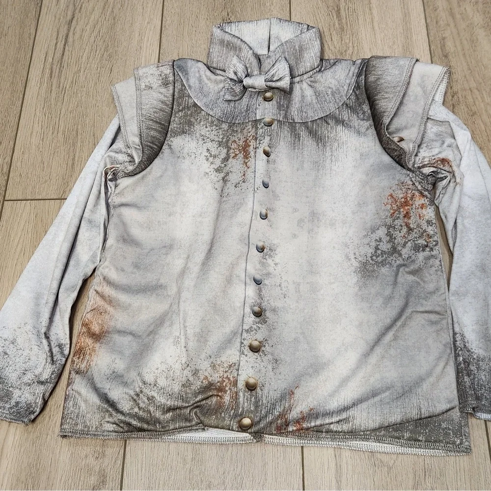 Youth Tin Man Inspired Costume Halloween Size M Wizard of Oz 2pc boys girls
